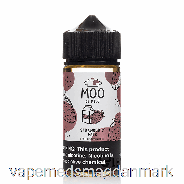 Engangs Vape Danmark Jordbærmælk - Moo E-væsker - 100ml 0mg
